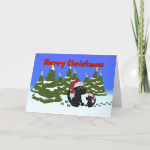 Tarjeta de Navidad Dog Merry