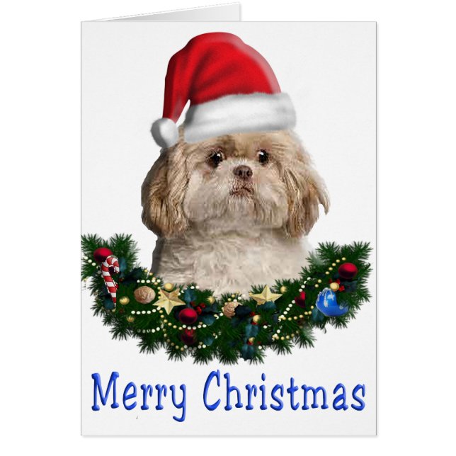 Tarjeta de Navidad Dog Merry (Frente)