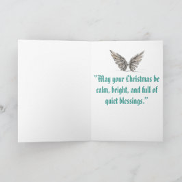 Tarjeta de Navidad Driftwood Winter Wings • Helada
