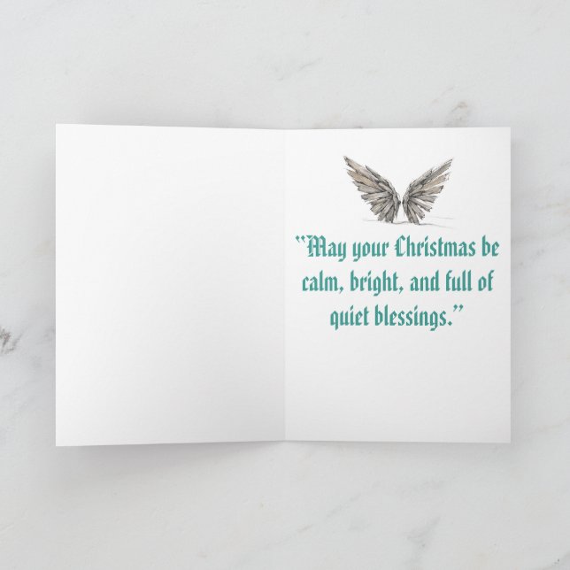 Tarjeta de Navidad Driftwood Winter Wings • Helada (Interior)