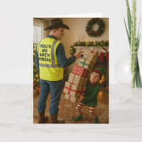 Tarjeta de Navidad - Duende y Seguridad