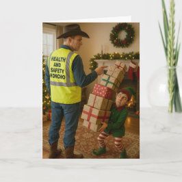 Tarjeta de Navidad - Duende y Seguridad