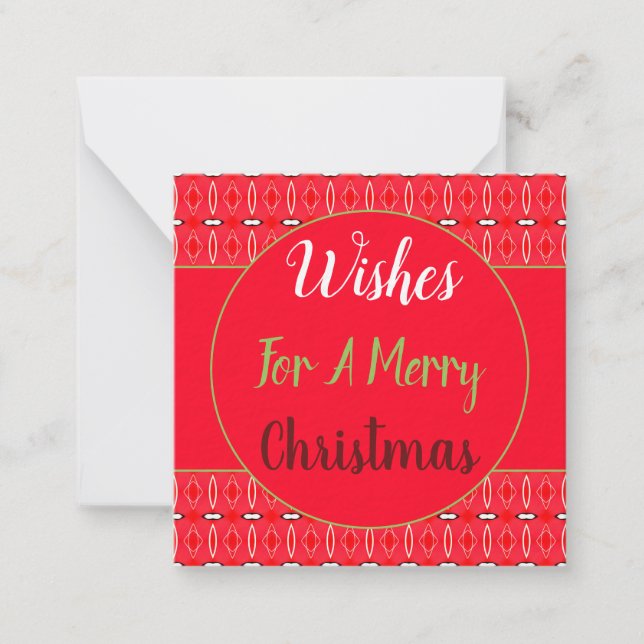 Tarjeta de Navidad dulce mini nota (Anverso)