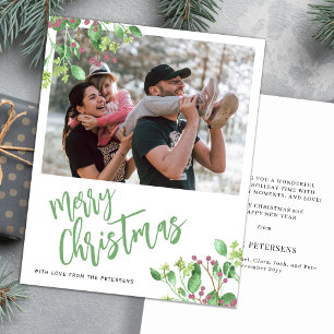 Tarjeta de Navidad económica con decoración de Nav
