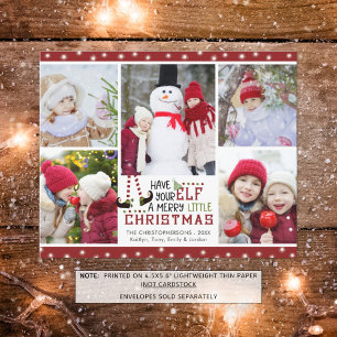 Tarjeta de Navidad económica y linda del duende 5