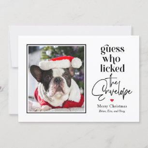 Tarjeta de Navidad EDITABLE COLOR de mascota útil