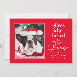 Tarjeta de Navidad editable de mascota útil COLOR