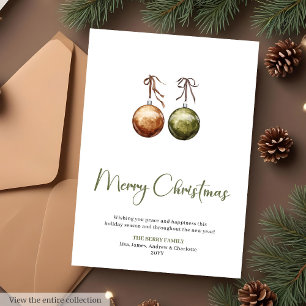 Tarjeta de Navidad editable minimalista acogedora