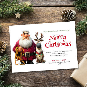 Tarjeta de Navidad editable personalizada de Claus