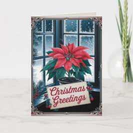 Tarjeta de Navidad editable vintage