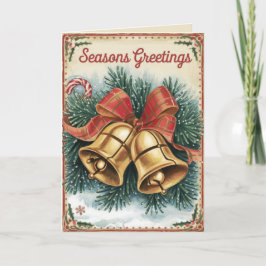 Tarjeta de Navidad editable vintage