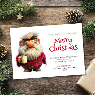 Tarjeta de Navidad editable y extravagante de Sant