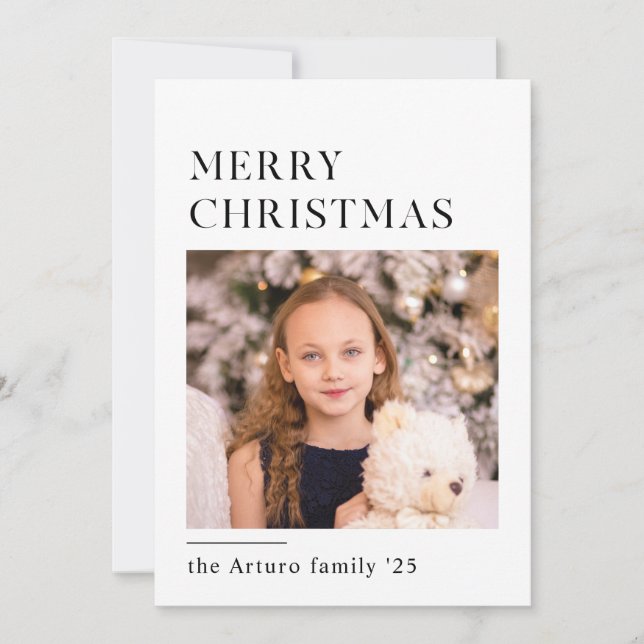 tarjeta de navidad editorial minimalista simple (Anverso)