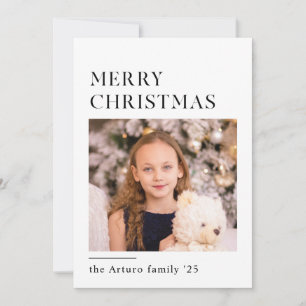 tarjeta de Navidad editorial minimalista simple