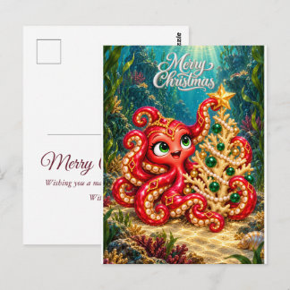 Tarjeta de Navidad - El árbol de coral encantado d