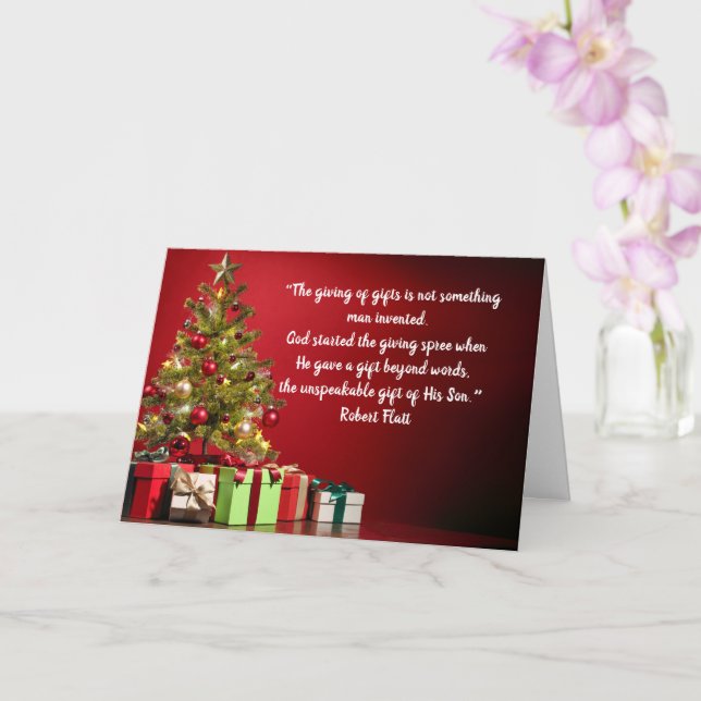 Tarjeta de Navidad El Regalo Más Grande de Dios Su (Orquídea)
