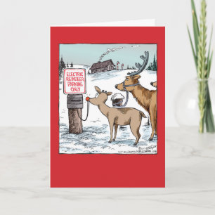 Tarjeta de Navidad eléctrica del estacionamiento