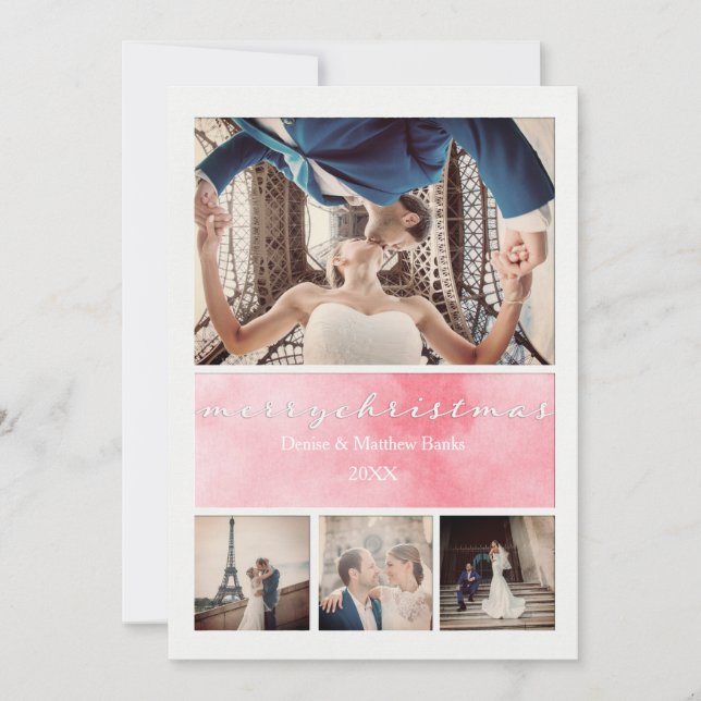 Tarjeta de Navidad elegante (Anverso)