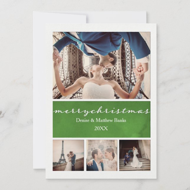 Tarjeta de Navidad elegante (Anverso)