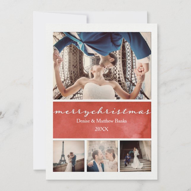 Tarjeta de Navidad elegante (Anverso)