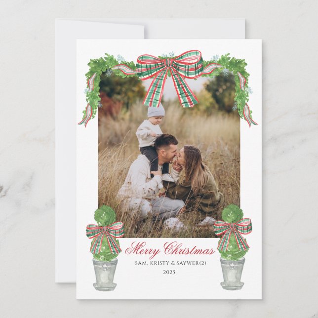 Tarjeta de Navidad elegante (Anverso)