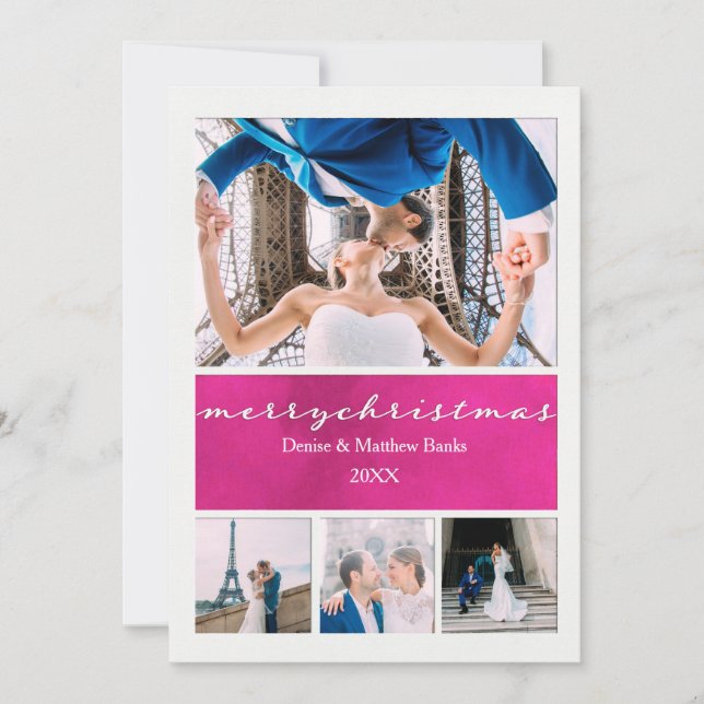 Tarjeta de Navidad elegante (Anverso)