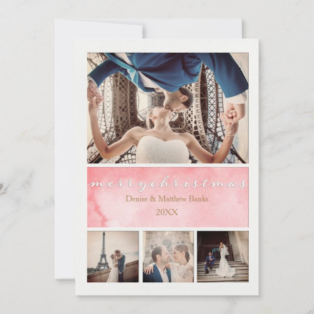 Tarjeta de Navidad elegante (Anverso)