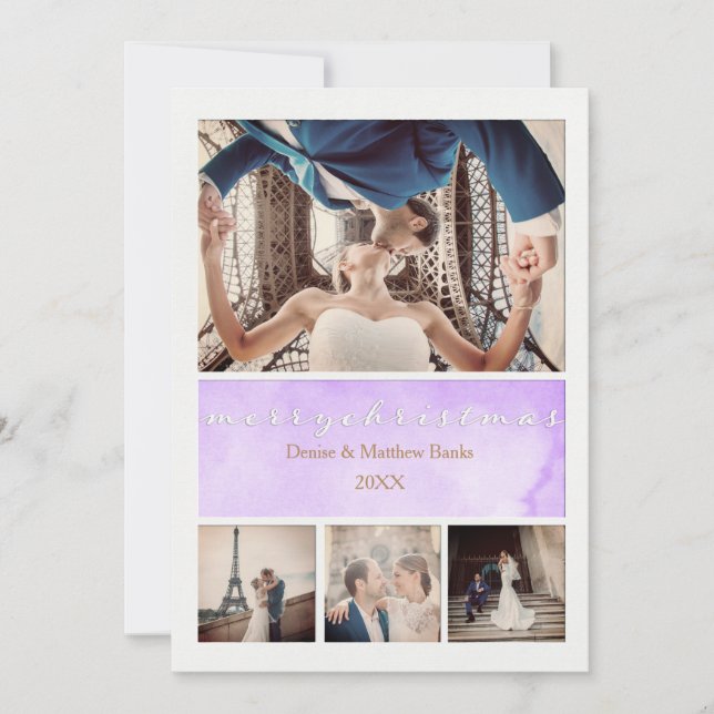 Tarjeta de Navidad elegante (Anverso)