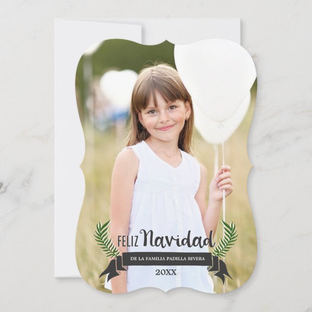 Tarjeta de Navidad Elegante (Anverso)