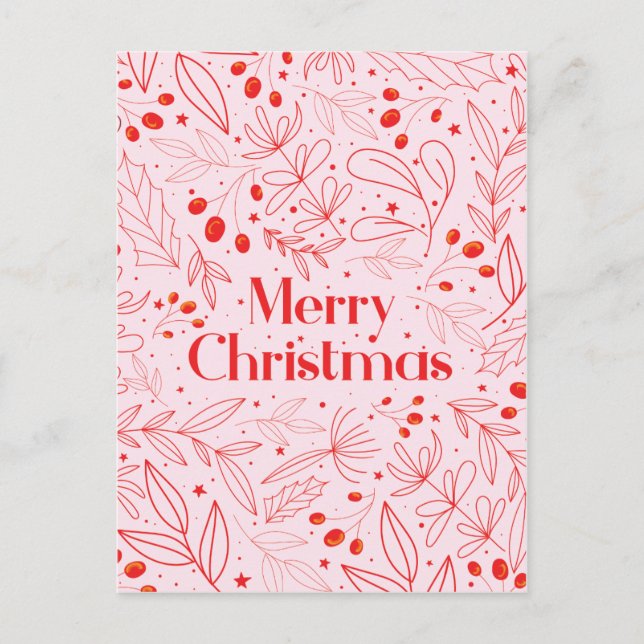 Tarjeta de Navidad Elegante Brillante (Anverso)