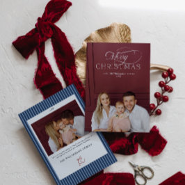 Tarjeta de Navidad elegante con foto