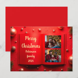 Tarjeta de Navidad elegante con foto 2027