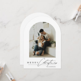 Tarjeta de Navidad elegante con foto de Arco 1