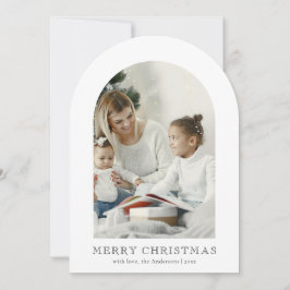 Tarjeta de Navidad elegante con foto del Arco 1