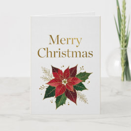 Tarjeta de Navidad elegante con lámina de oro