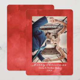 Tarjeta de Navidad elegante de amapola valiente en