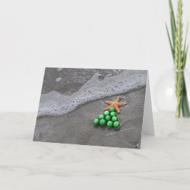 Tarjeta de Navidad elegante de la playa
