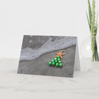 Tarjeta de Navidad elegante de la playa