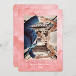 Tarjeta de Navidad elegante de Rosa Suave en acuar