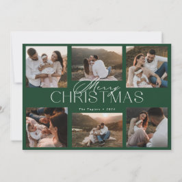 Tarjeta de Navidad elegante de seis fotos