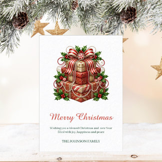 Tarjeta de Navidad elegante minimalista de vacacio