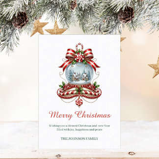 Tarjeta de Navidad elegante minimalista de vacacio