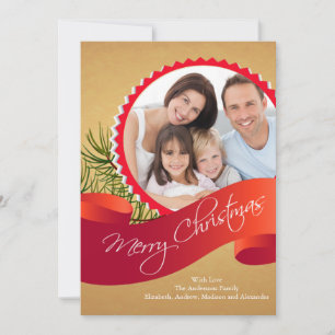 Tarjeta de Navidad elegante para fotos