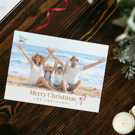 Tarjeta de Navidad elegante para fotos familiares