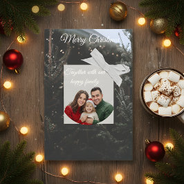 Tarjeta de Navidad elegante personalizada con foto