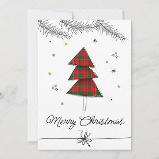 Tarjeta de Navidad elegante | Saludo festivo de va