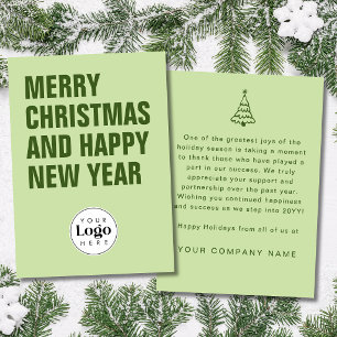 Tarjeta de Navidad Empresarial con Logo Personaliz