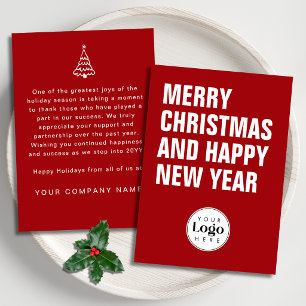 Tarjeta de Navidad Empresarial con Logotipo Person