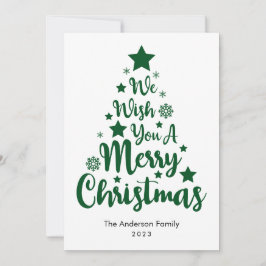 Tarjeta de Navidad en forma de árbol de Navidad en