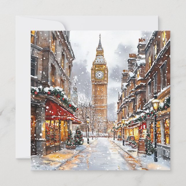 Tarjeta de Navidad en Londres (Anverso)